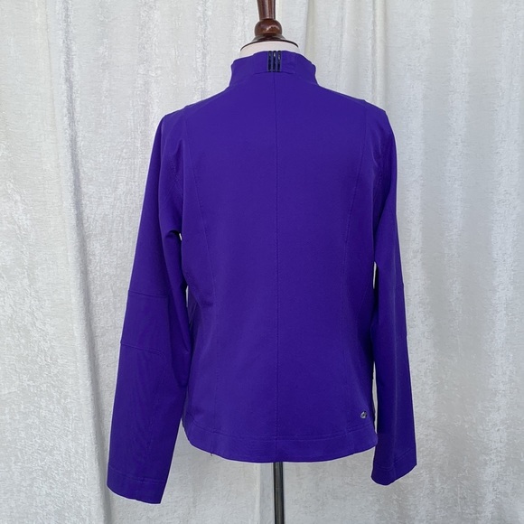 Adidas Climalite Purple Mock Neck Zip Up Training Jacket - Picture 8 of 11
